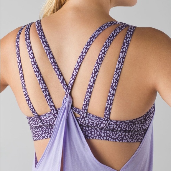 Lululemon Nouveau Limits Tank Lilac Miss Mosaic Deep Zinfandel size 4 Small - Picture 4 of 14